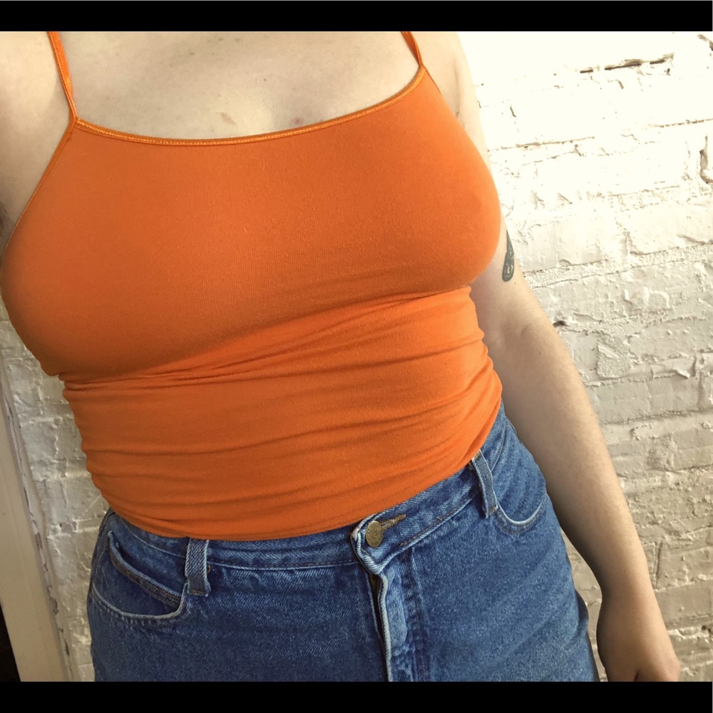Orange Aeropostale Spaghetti Tank Top Camisole y2k